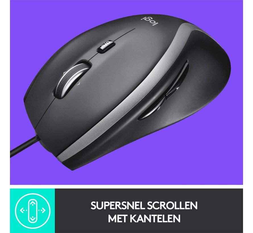 M500s Advanced | Bedrade Muis | Rechtshandig | USB-A | 4000 DPI | Zwart/Zilver
