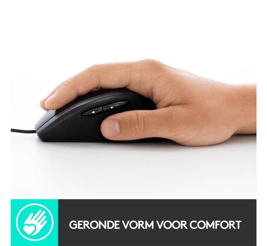 M500s Advanced | Bedrade Muis | Rechtshandig | USB-A | 4000 DPI | Zwart/Zilver