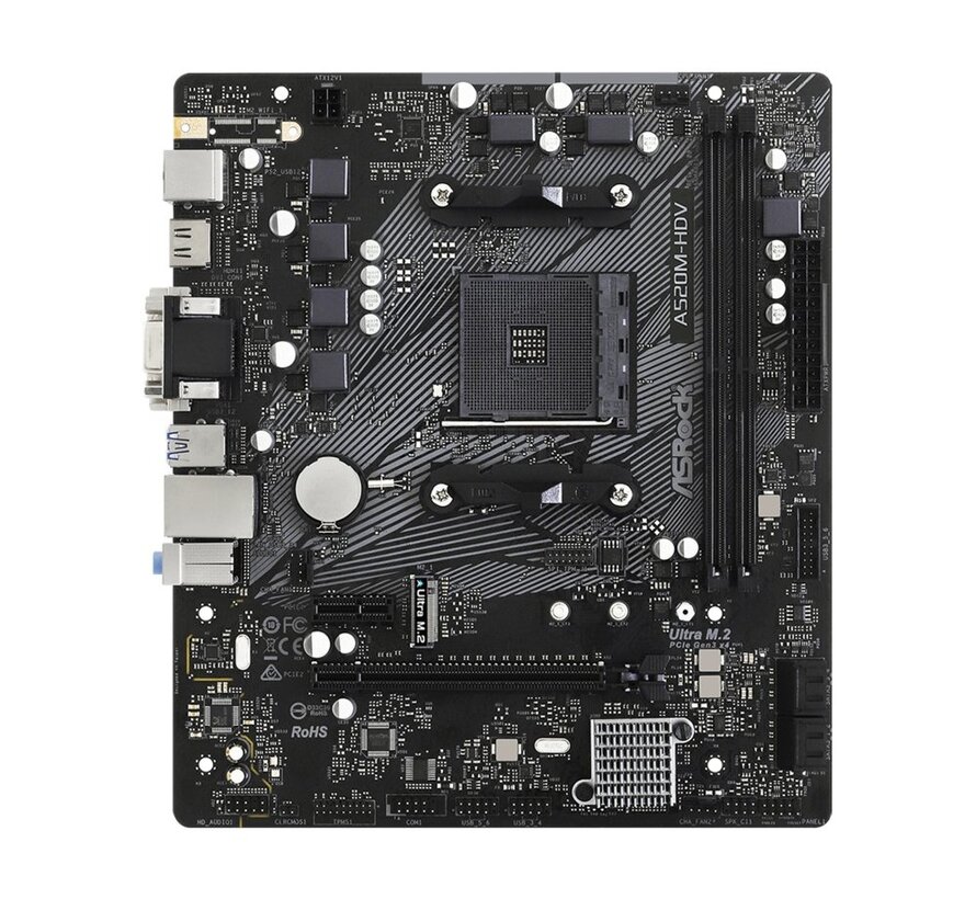 A520M-HDV | Socket AM4 | AMD A520 | 2xDDR4 | Micro-ATX | Moederbord