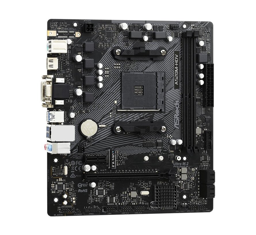 A520M-HDV | Socket AM4 | AMD A520 | 2xDDR4 | Micro-ATX | Moederbord