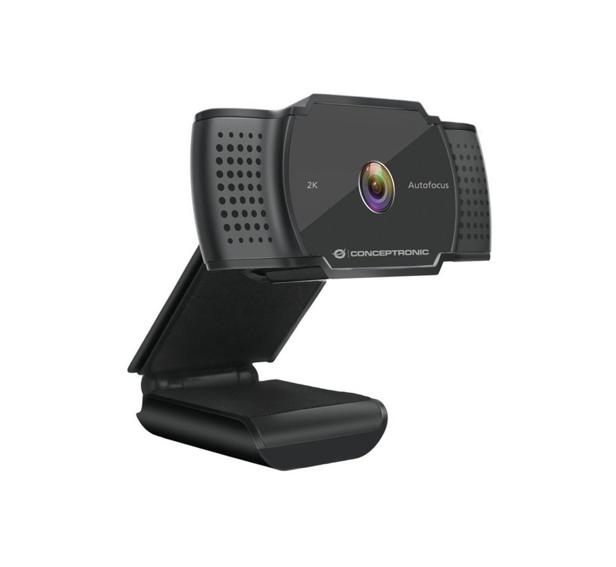 Conceptronic AMDIS02B | 2K Super HD Webcam | 5MP | 2592x1944 @30FPS | Autofocus | USB 2.0 | Ingebouwde Microfoon