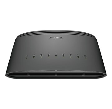 D-LINK D-Link DGS-1008D/E | Unmanaged L2 Switch | 8 Poorten | Gigabit Ethernet (10/100/1000 Mbps) | Zwart