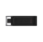 Kingston DataTraveler 70 | 64GB USB-C 3.2 Flash Drive | Zwart