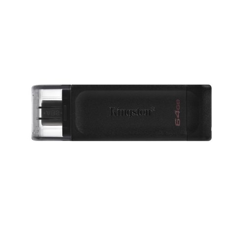 Kingston DataTraveler 70 | 64GB USB-C 3.2 Flash Drive | Zwart