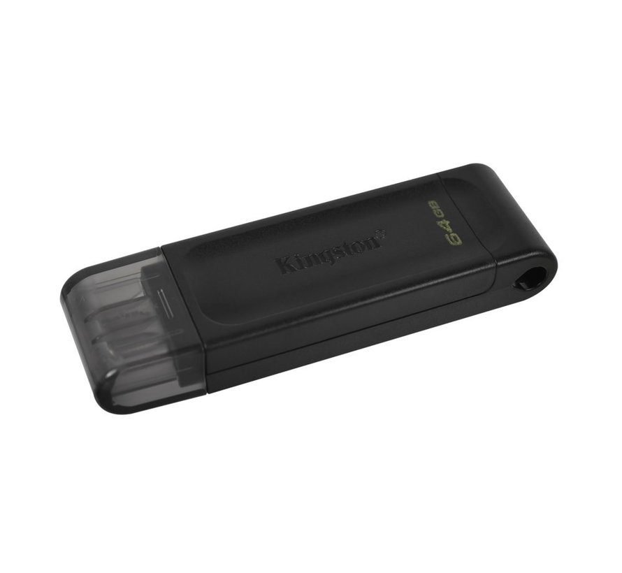 DataTraveler 70 | 64GB USB-C 3.2 Flash Drive | Zwart
