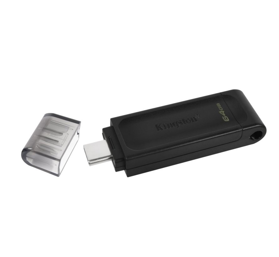 DataTraveler 70 | 64GB USB-C 3.2 Flash Drive | Zwart