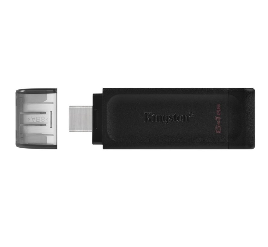 DataTraveler 70 | 64GB USB-C 3.2 Flash Drive | Zwart