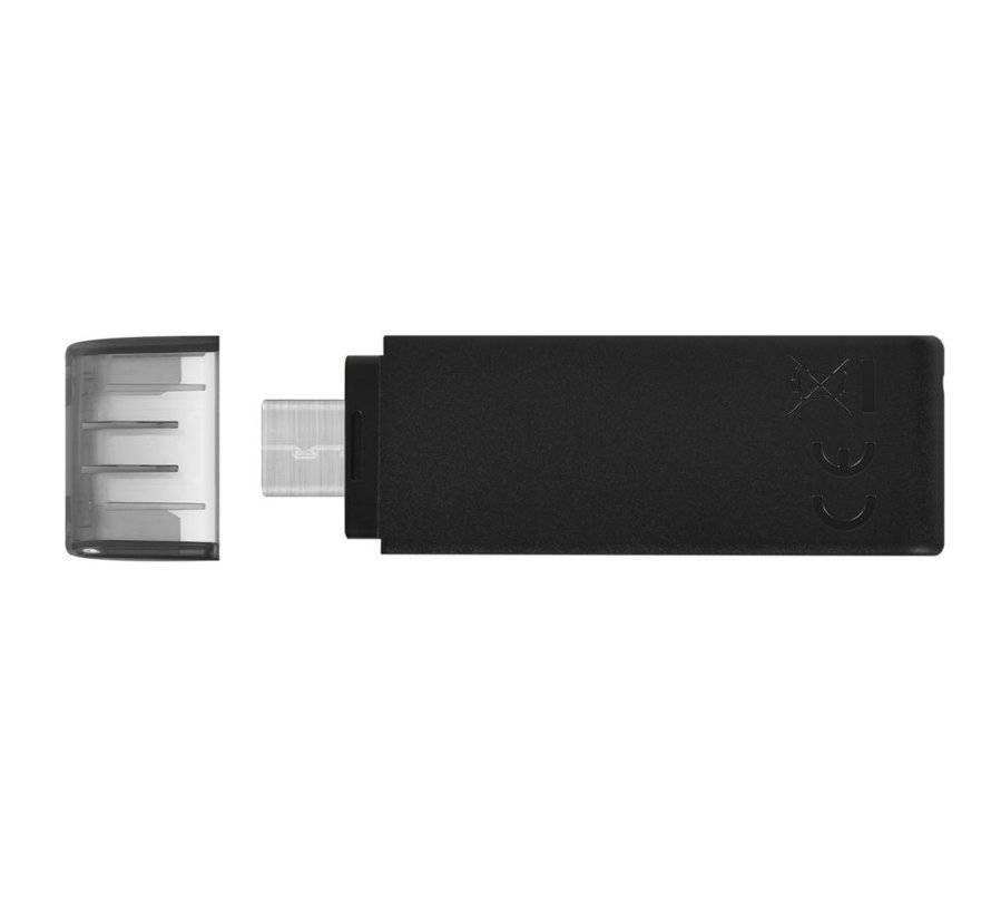 DataTraveler 70 | 64GB USB-C 3.2 Flash Drive | Zwart