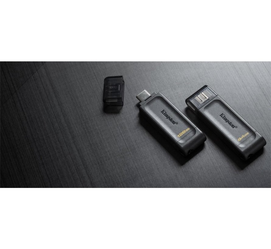 DataTraveler 70 | 64GB USB-C 3.2 Flash Drive | Zwart