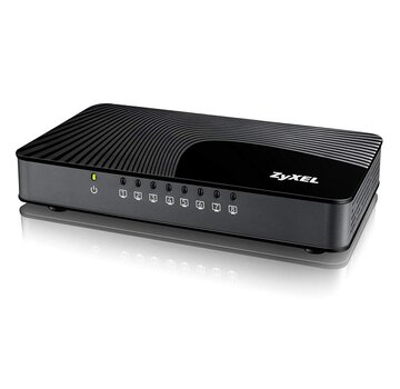 ZyXEL Zyxel GS-108S v2 | Unmanaged Switch | 8 Poorten | Gigabit Ethernet (10/100/1000 Mbps) | Zwart