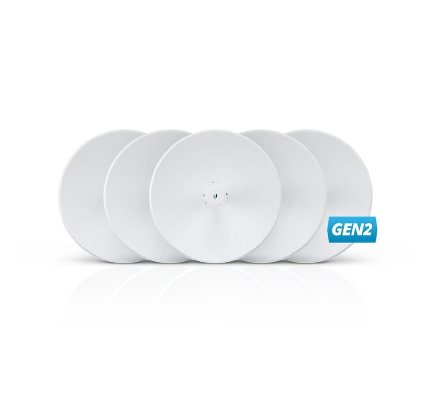 PowerBeam AC Gen2 5GHz | Netwerkrepeater (5 stuks) | 400 Mbit/s | Wit