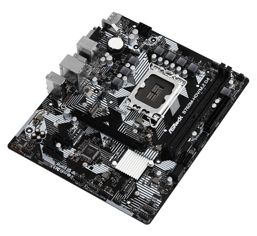 B760M-HDV/M.2 D4 | Socket LGA 1700 | Intel B760 | 2xDDR4 | Micro-ATX | Moederbord