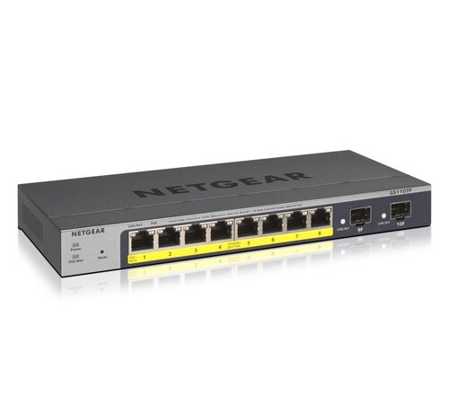 Netgear GS110TP Managed L2/L3/L4 Gigabit Ethernet (10/100/1000) Power over Ethernet (PoE) Grijs
