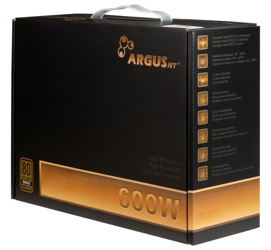 Argus BPS-600 power supply unit 600 W 20+4 pin ATX ATX Zwart