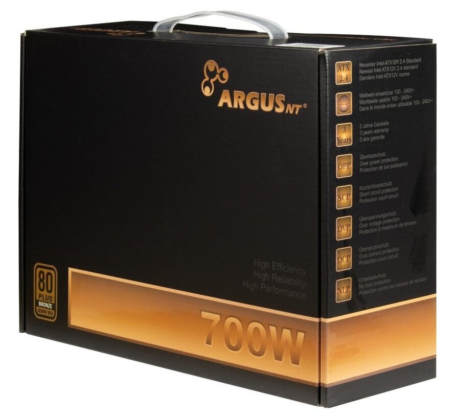 ArgusNT BPS-700 | 700 Watt Bronze ATX PSU | Power Supply | Voeding