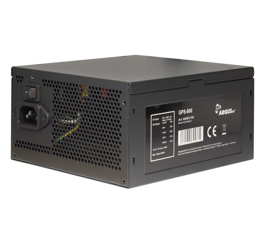 Argus GPS-800 | 800 Watt Gold ATX PSU | Power Supply | Voeding