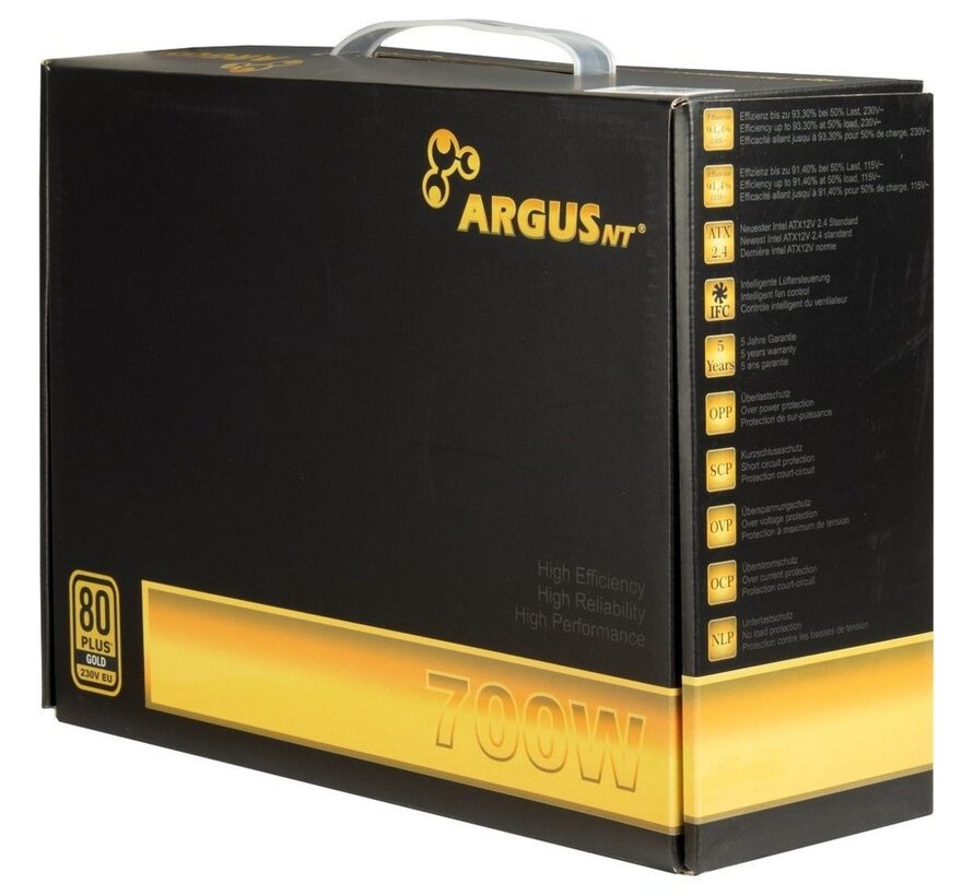 Argus GPS-700 | 700 Watt Gold ATX PSU | Power Supply | Voeding