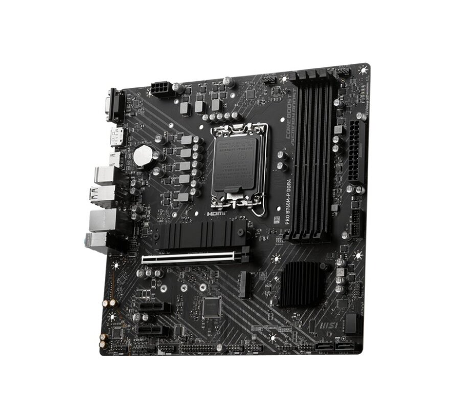 PRO B760M-P | Socket LGA 1700 | Intel B760 | 4xDDR4 | Micro-ATX | Moederbord
