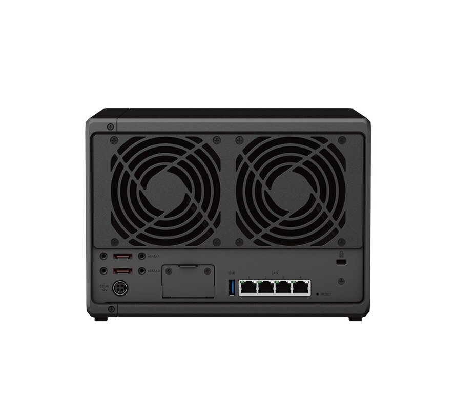 DiskStation DS1522+ NAS | 5 Drive Bays | AMD Ryzen R1600 | 4x Gigabit Ethernet | Desktop | Zwart