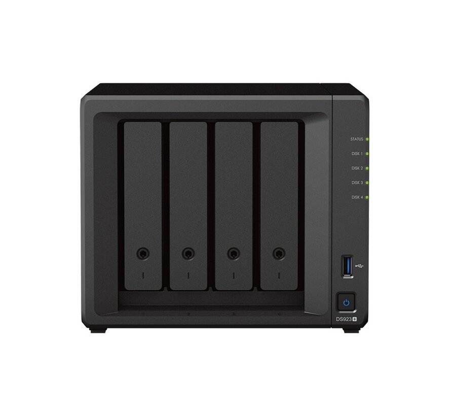 DiskStation DS923+ NAS | 4 Drive Bays | AMD Ryzen R1600 | 2x Gigabit Ethernet | Desktop | Zwart