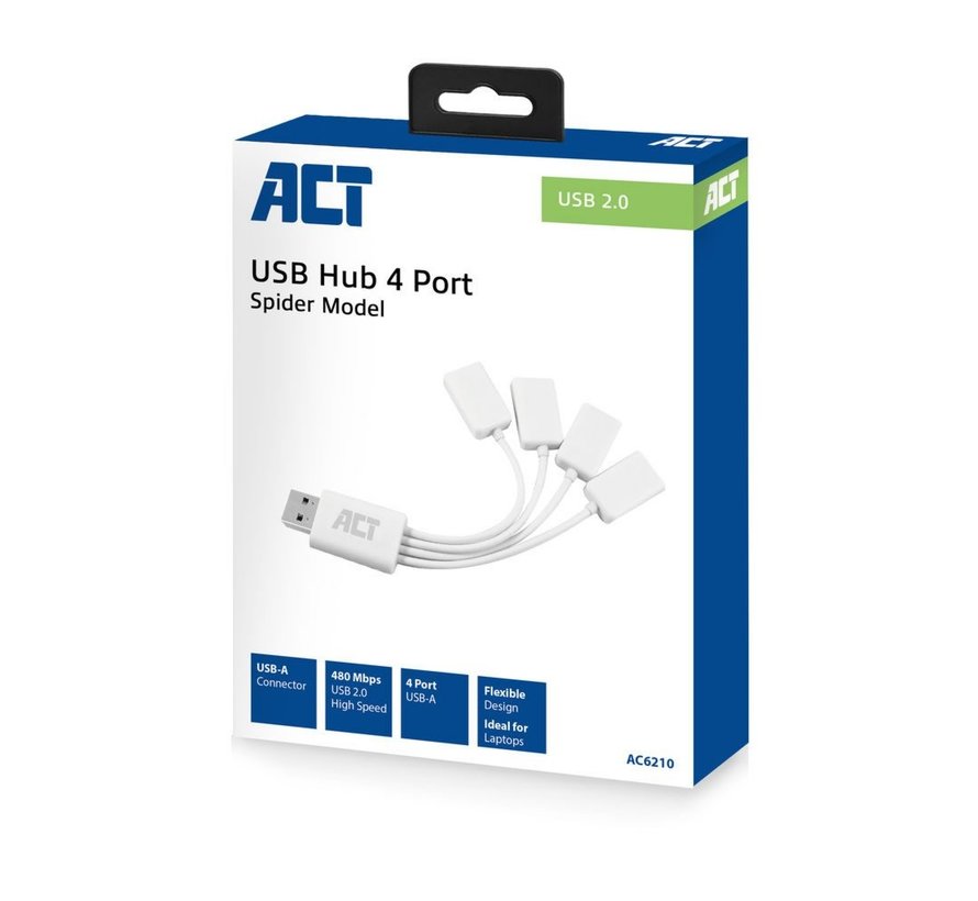 AC6210 interface hub USB 3.2 Gen 1 (3.1 Gen 1) Type-A 480 Mbit/s Wit