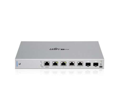 Ubiquiti UniFi US-XG-6POE | Managed Switch | 6 Poorten | 10G Ethernet (100/1000/10000) | Power over Ethernet (PoE) | 1U | Grijs