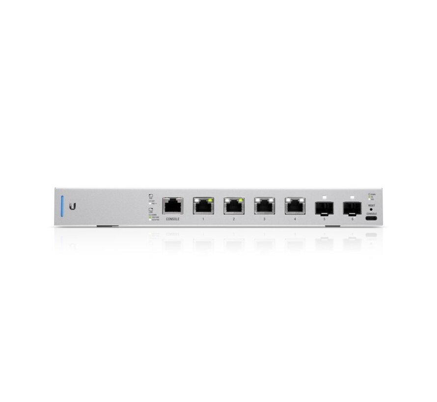 UniFi US-XG-6POE | Managed Switch | 6 Poorten | 10G Ethernet (100/1000/10000) | Power over Ethernet (PoE) | 1U | Grijs