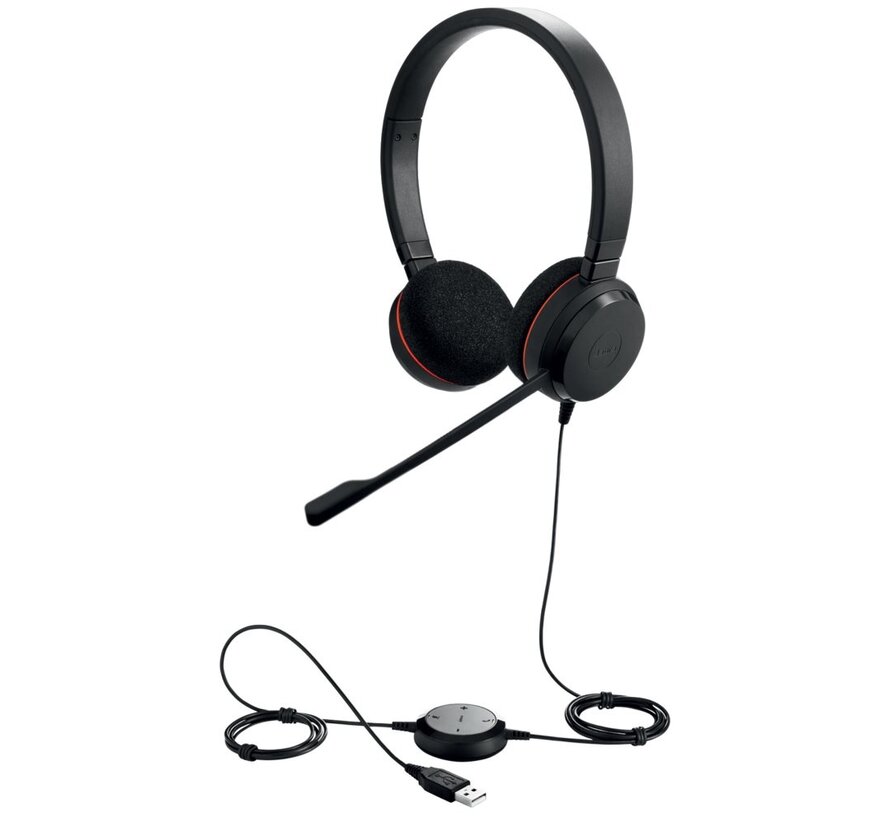 Evolve 20 UC | Bedrade On-ear Stereo Headset | USB Type-A | Zwart