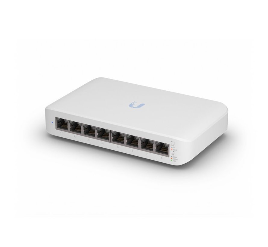 UniFi Switch Lite 8 PoE | Managed L2 Switch | 8 Poorten | Gigabit Ethernet (10/100/1000) | Power over Ethernet (PoE) | Wit