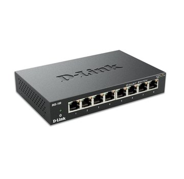 D-LINK D-Link DGS-108 | Unmanaged Switch | Gigabit Ethernet (10/100/1000) | Zwart