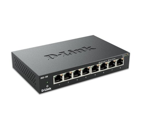 D-LINK D-Link DGS-108 netwerk-switch Unmanaged Zwart