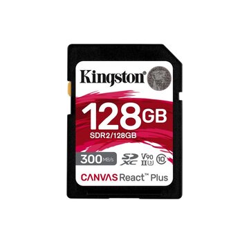 Kingston Canvas React Plus | SDXC | 128GB | Class 10 | UHS-II U3 | V90