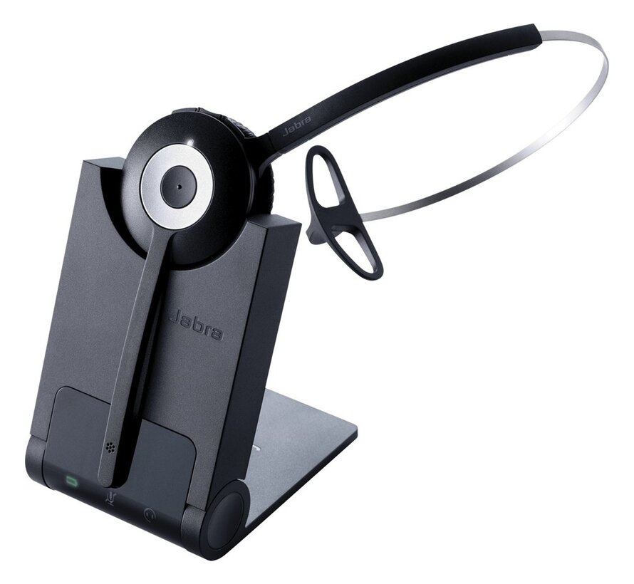 Pro 920 | Draadloze On-ear Mono Headset | Oplaadstation | Zwart