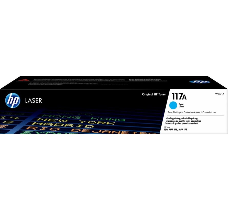 HP 117A | Lasertonercartridge | Origineel | Cyaan | 1 stuk