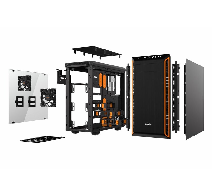 Pure Base 600 Window | Midi Tower Case | Zwart/Oranje