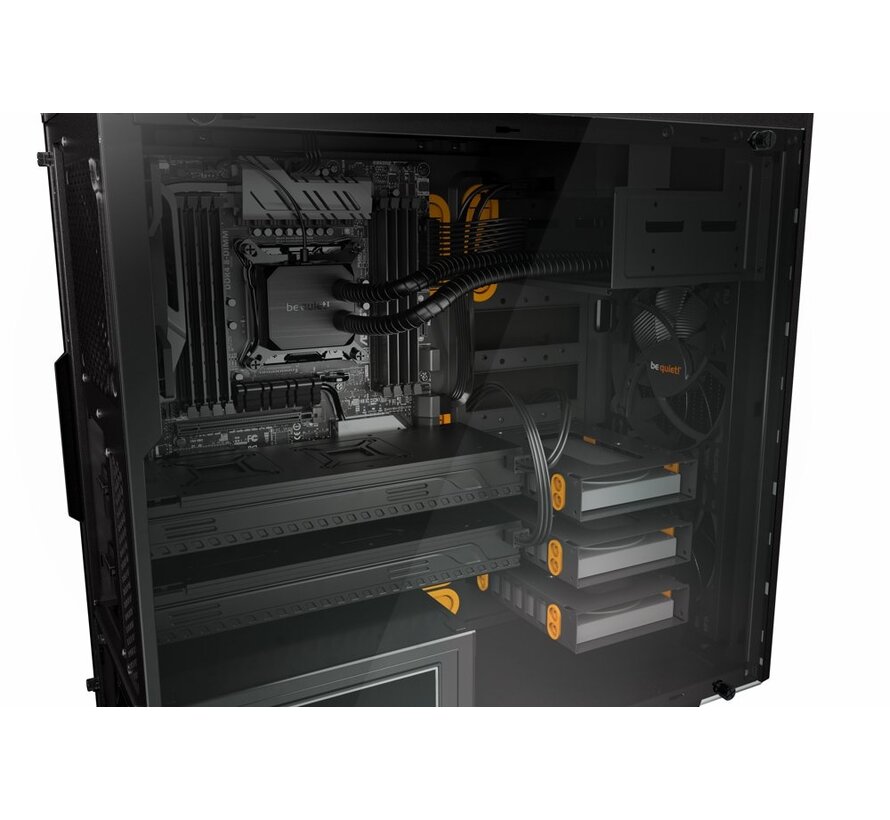 Pure Base 600 Window | Midi Tower Case | Zwart/Oranje