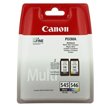 Canon PG-545 / CL-546 Multipack | Inktcartridges | Origineel | Zwart + Cyaan, Magenta, Geel | 2 stuks