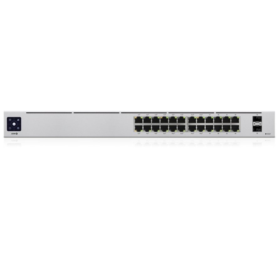 UniFi 24-Port PoE | Managed L2/L3 Switch | Gigabit Ethernet (10/100/1000) | Power over Ethernet (PoE) | 1U | Zilver