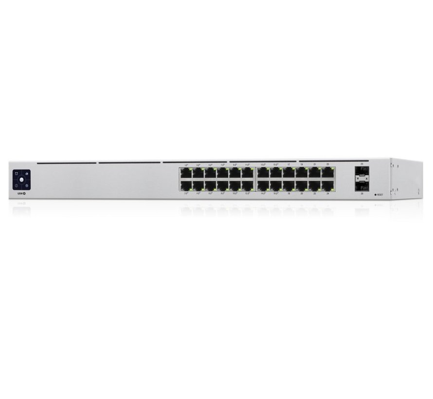 UniFi 24-Port PoE | Managed L2/L3 Switch | Gigabit Ethernet (10/100/1000) | Power over Ethernet (PoE) | 1U | Zilver
