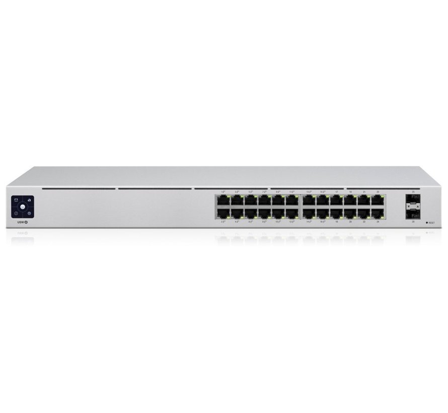 UniFi 24-Port PoE | Managed L2/L3 Switch | Gigabit Ethernet (10/100/1000) | Power over Ethernet (PoE) | 1U | Zilver
