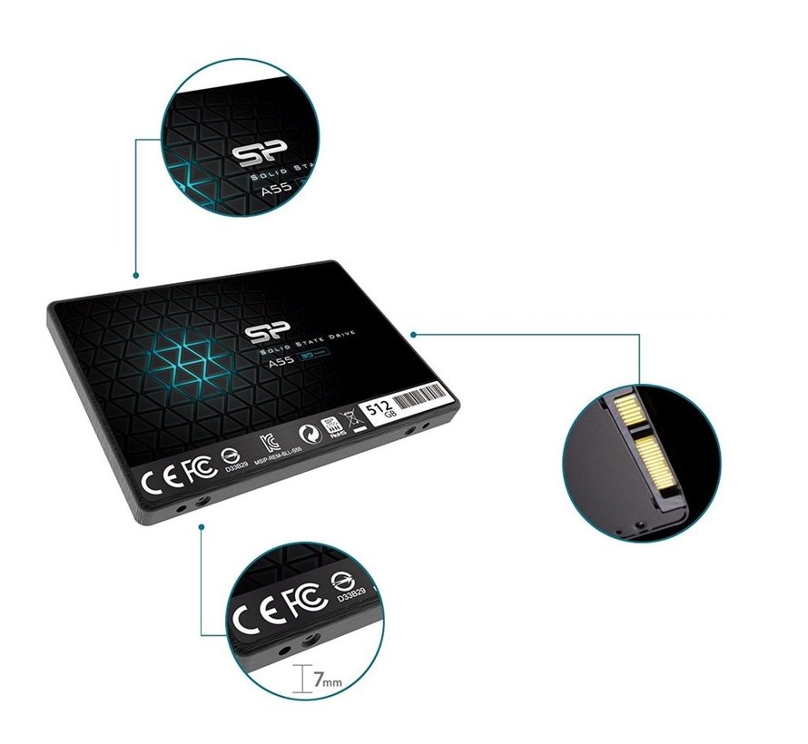 A55 | 512GB SATA SSD | 2.5'' | 560MB/s