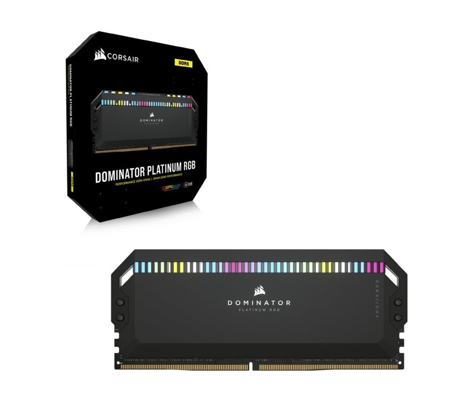 Dominator Platinum RGB | 64GB 2x32GB DDR5 | 5200MHz | DIMM | CL40 | Geheugenmodule | RAM
