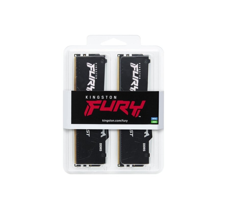 Fury Beast RGB | 16GB 2x8GB DDR5 | 5200MHz | DIMM | CL40 | Geheugenmodule | RAM