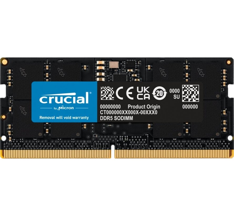 | 1x16GB DDR5 | 4800MHz | SODIMM | CL40 | Geheugenmodule | RAM