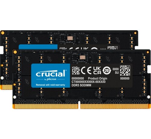 Crucial | 64GB 2x32GB DDR5 | 4800MHz | SODIMM | CL40 | Geheugenmodule | RAM