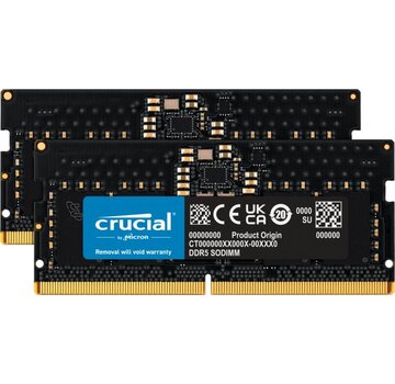 Crucial | 16GB 2x8GB DDR5 | 4800MHz | SODIMM | CL40 | Geheugenmodule | RAM