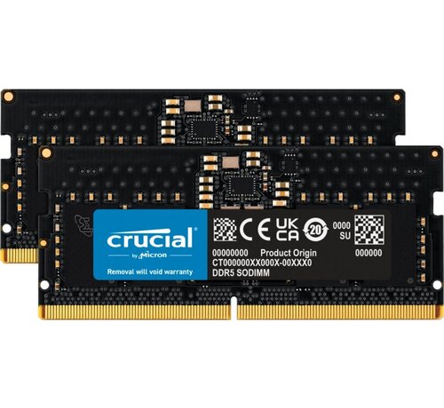 Crucial | 16GB 2x8GB DDR5 | 4800MHz | SODIMM | CL40 | Geheugenmodule | RAM