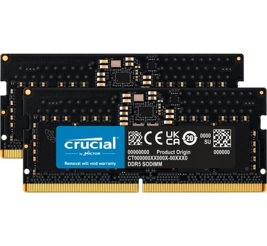 | 16GB 2x8GB DDR5 | 4800MHz | SODIMM | CL40 | Geheugenmodule | RAM