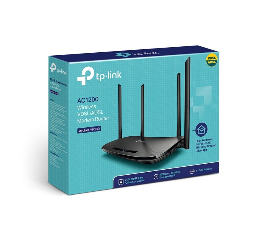 Archer VR300 AC1200 | Wifi 5 Router | Ethernet Dual-band (2.4 GHz / 5 GHz) | 867Mbit/s