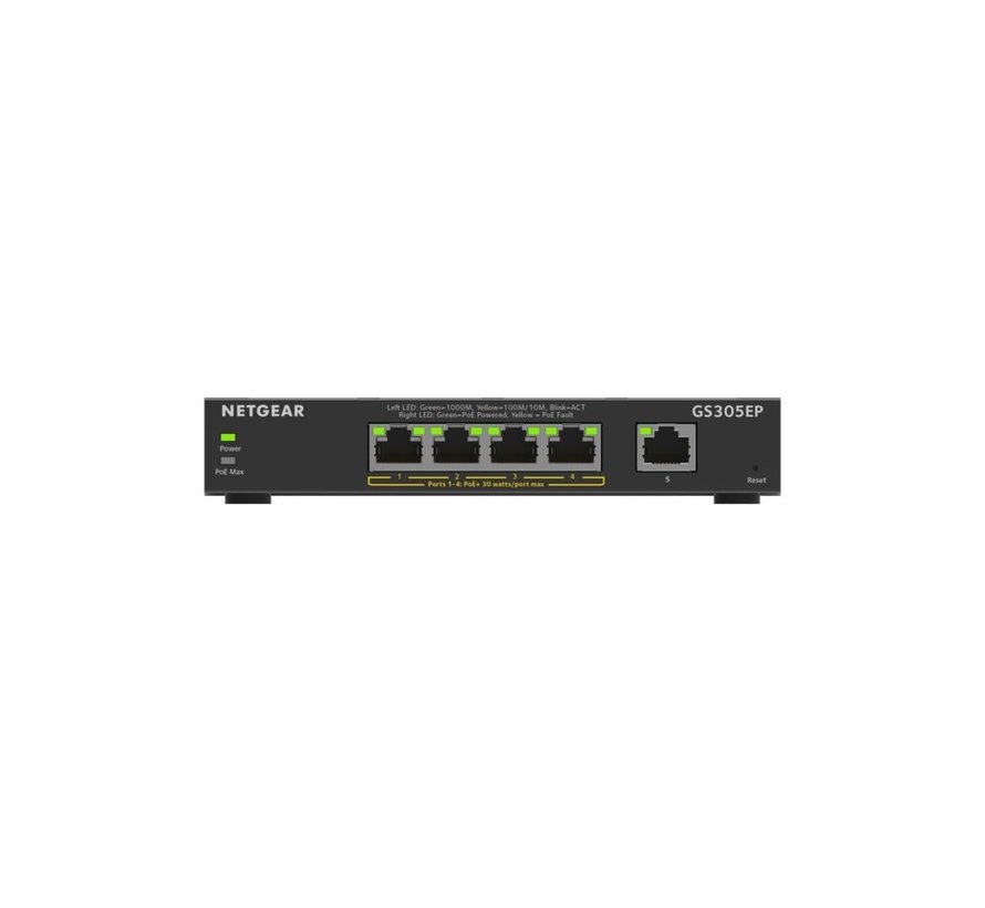 GS305EP | Managed Switch | L2 | Gigabit Ethernet (10/100/1000) | Power over Ethernet (PoE)